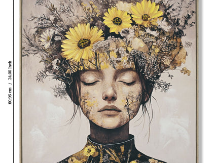 Beauty Posters Beauty Lady Wall Art Floral Canvas Artwork For Living Room - Ginger