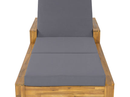 Chaise Lounge With 3 Fold Cushion Set, 3 Position Adjustable Backrest