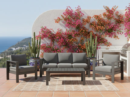 Outdoor Patio Set All-Weather With Thick Cushions