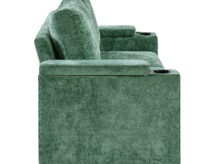 Pull Out Sofa Bed Loveseat With Twin Mattress, Cup Holders And Arm Storage