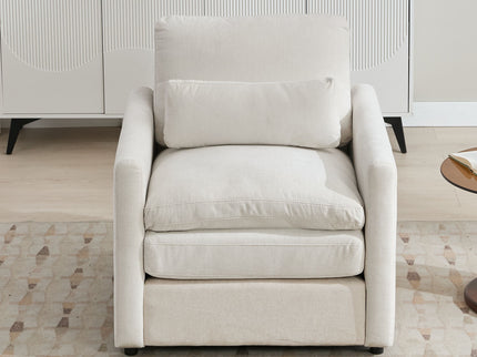Cozy Upholstered Cushion Armchair For Living Room