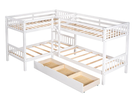 L Shaped Bunk Bed With Drawers