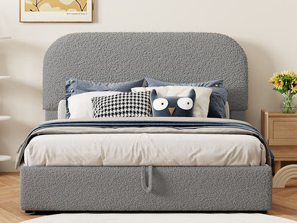 Upholstered Platform Bed With Hydraulic Storage System
