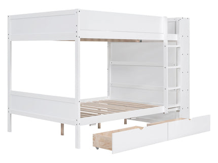 Bunk Bed With 2 Drawers And Multi Layer Cabinet