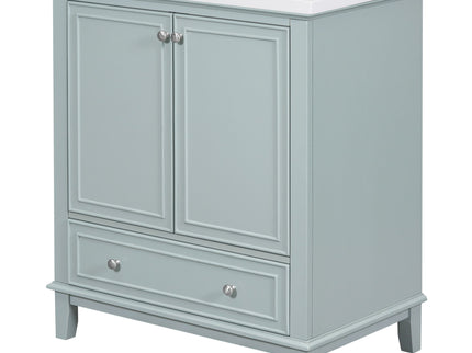 Modern Bathroom Vanity With Sink Combo, Multi Functional Cabinet With Doors And Drawer