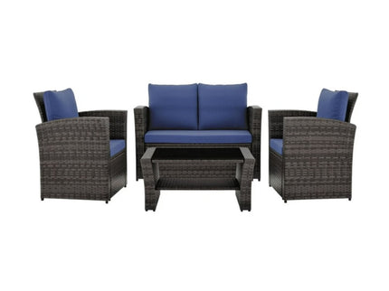 Modern Patio Set With Table And Cushions
