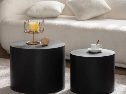 Round Nesting Coffee Table For Small Space (Set of 2)