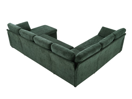 Convertible U-Shaped Sectional Sofa Bed With Reversible Chaise