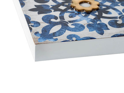 Abstract, And Wall Decor Accents (Set of 4) - White / Blue