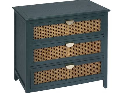 3 Drawer Cabinet, Natural Rattan, American Furniture