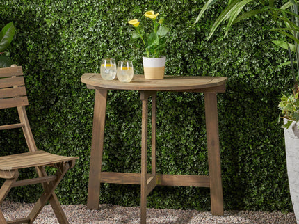Outdoor Half Round Folding Acacia Wood Bistro Table