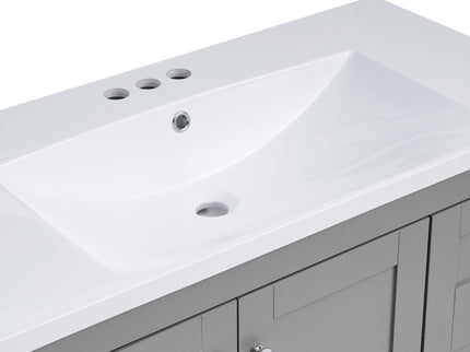 Shaker Free Standing Bathroom Vanity Cabinet With Sink, Soft Close Drawers, Soft Close Doors