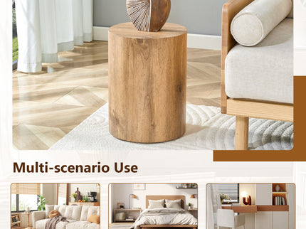 Cylindrical End Coffee Table, Living Room Furniture - Wood