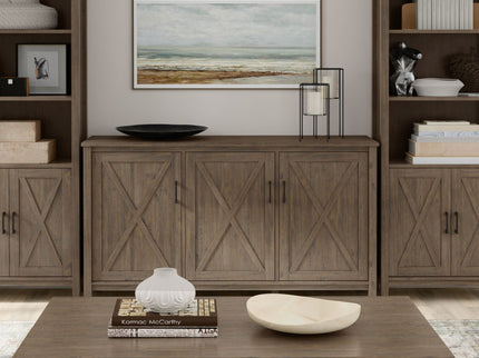 Ela - Wide Storage Cabinet - Smoky Brown
