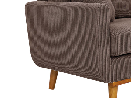 Upholstered Loveseat With Arms And Pillows