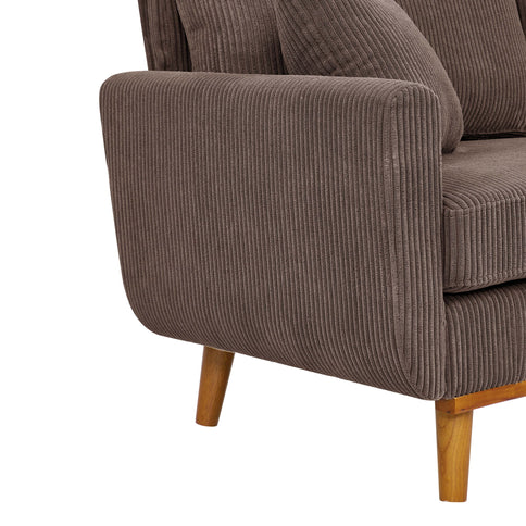 Upholstered Loveseat With Arms And Pillows