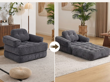 Convertible 2 In 1 Armrest Sofa For Bedroom