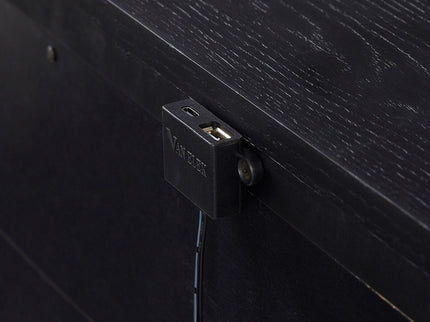 3 Drawer Nightstand With USB - Black