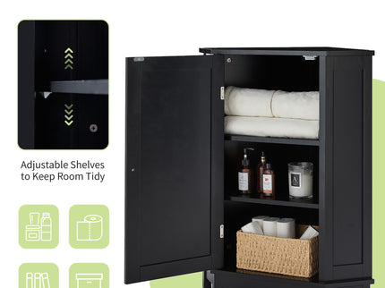 Bathroom Cabinet Triangle Corner Storage Cabinet With Adjustable Shelf Modern Style