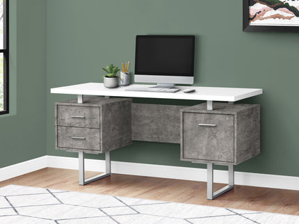 Computer Desk For Home Office, Laptop, Left, Right Set - Up, Storage Drawers, Contemporary & Modern
