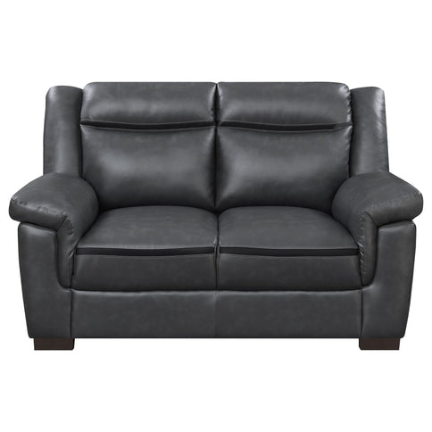 Jacob - Loveseat With Pillow Top Arms Upholstery - Gray