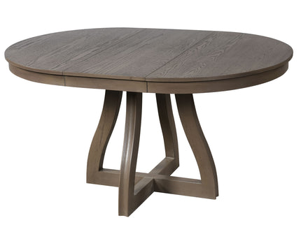 Round Extendable Dining Tabl, Middle Leaf, Curved Legs