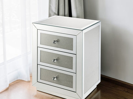 Noralie - Accent Table - Silver / Mirror