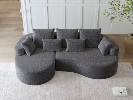 Curved Oversized Sectional Sofa With Extra Deep Seat