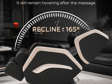 Zero Gravity Massage Chair Recliner With 10 Massage Heads And Full Body Air Pressure - Black