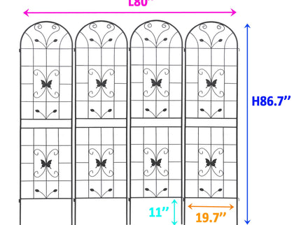 Garden Metal Trellis Rustproof Trellis For Climbing Plants Outdoor Flower Support