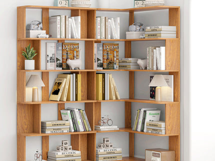 Modern 5 Tier Open Storage Bookcase