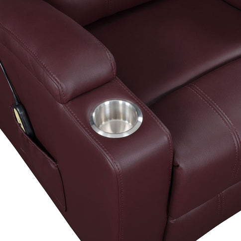 Macklin - Power Lift Massage Recliner With Heat And Dual Cupholders