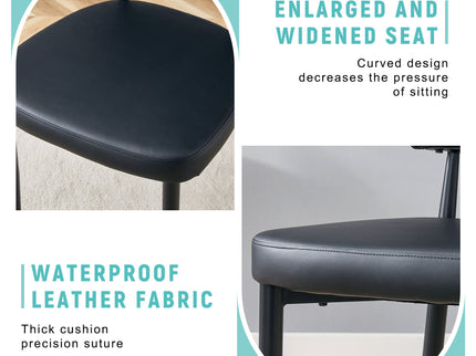 Minimalist Ergonomic Dining Chair With Curved Backres (Set of 4)