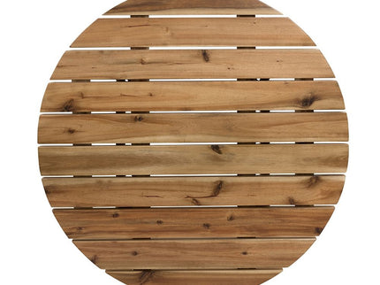Round Dining Table, Solid Wood - Natural Wood / Brown