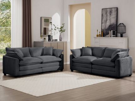 Elegant Oversized Sectional Sofa Set With Deep Seats And Flexible Layout