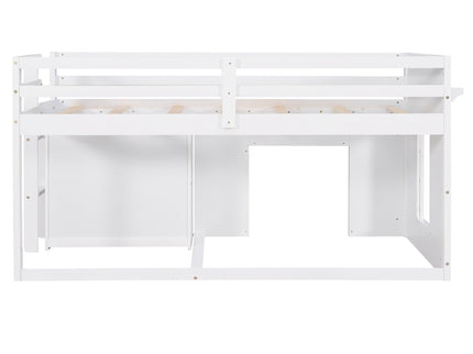 Loft Bed With Cabinet And Shelf