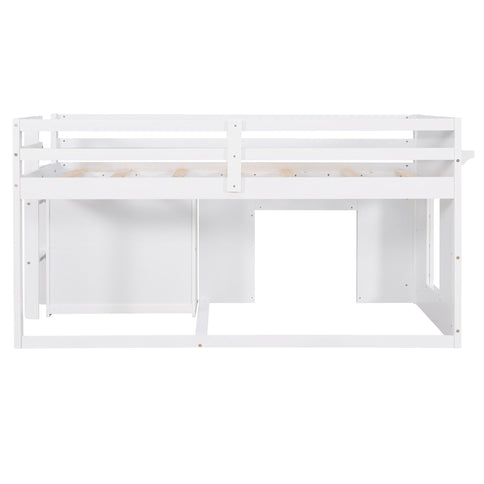 Loft Bed With Cabinet And Shelf