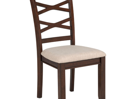 Verety - 5 Piece Round Dining Set With Chairs - Dark Brown
