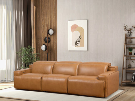 Urbana - Triple Power Recliner Sofa - Tan