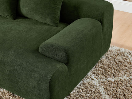 L-Shape Sectional Sofa, Modular Compressed Couch For Living Room Bedroom, 4 Seater - Green