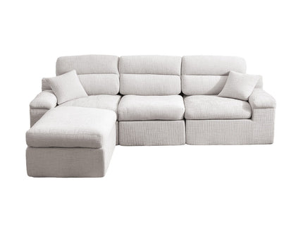 Corner Chaise Sofa With High Backrest