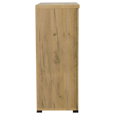 Door Accent Cabinet With Screens - Brown