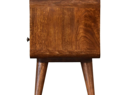 Solid Wood Curved Media Unit