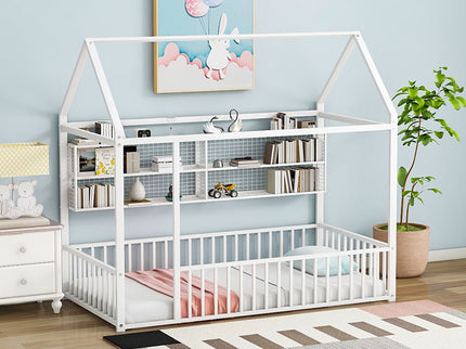 House Frame With Fence And Shelves