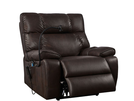 Recliner Chair With Phone Holder, Electric Power Lift Recliner Chair With 2 Motors Massage And Heat For Elderly, 3 Positions, 2 Side Pockets, Cup Holders