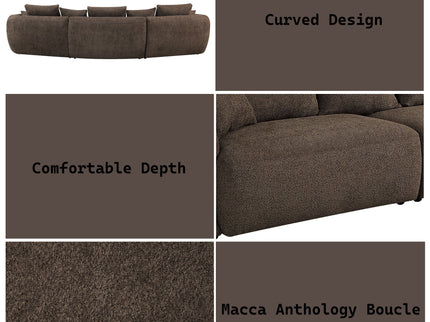Bash - Anthology Boucle Sofa With Pillows - Brown