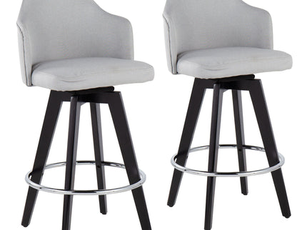 Ahoy - Contemporary Fixed Height Counter Stool With Round Footrest (Set of 2)