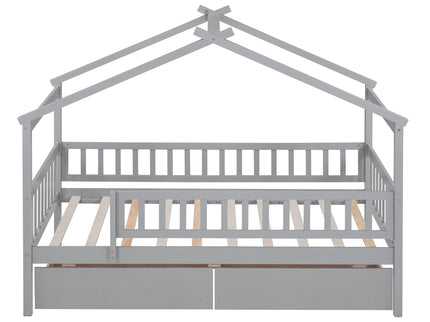 House Bed With 2 Drawers