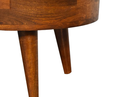 Mini Rounded Coffee Table - Chestnut