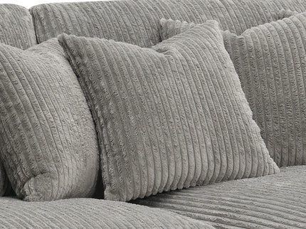 Tavia - Reversible Sectional Sofa With 6 Pillows - Gray